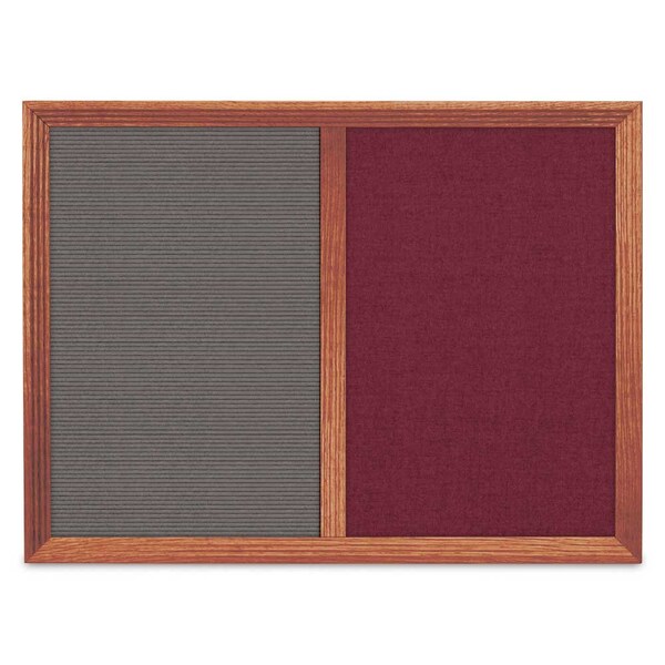 Enclosed Corkboard, 1 Door, 18"x24", 4" Fra, UV3421-SATIN-AMETHY